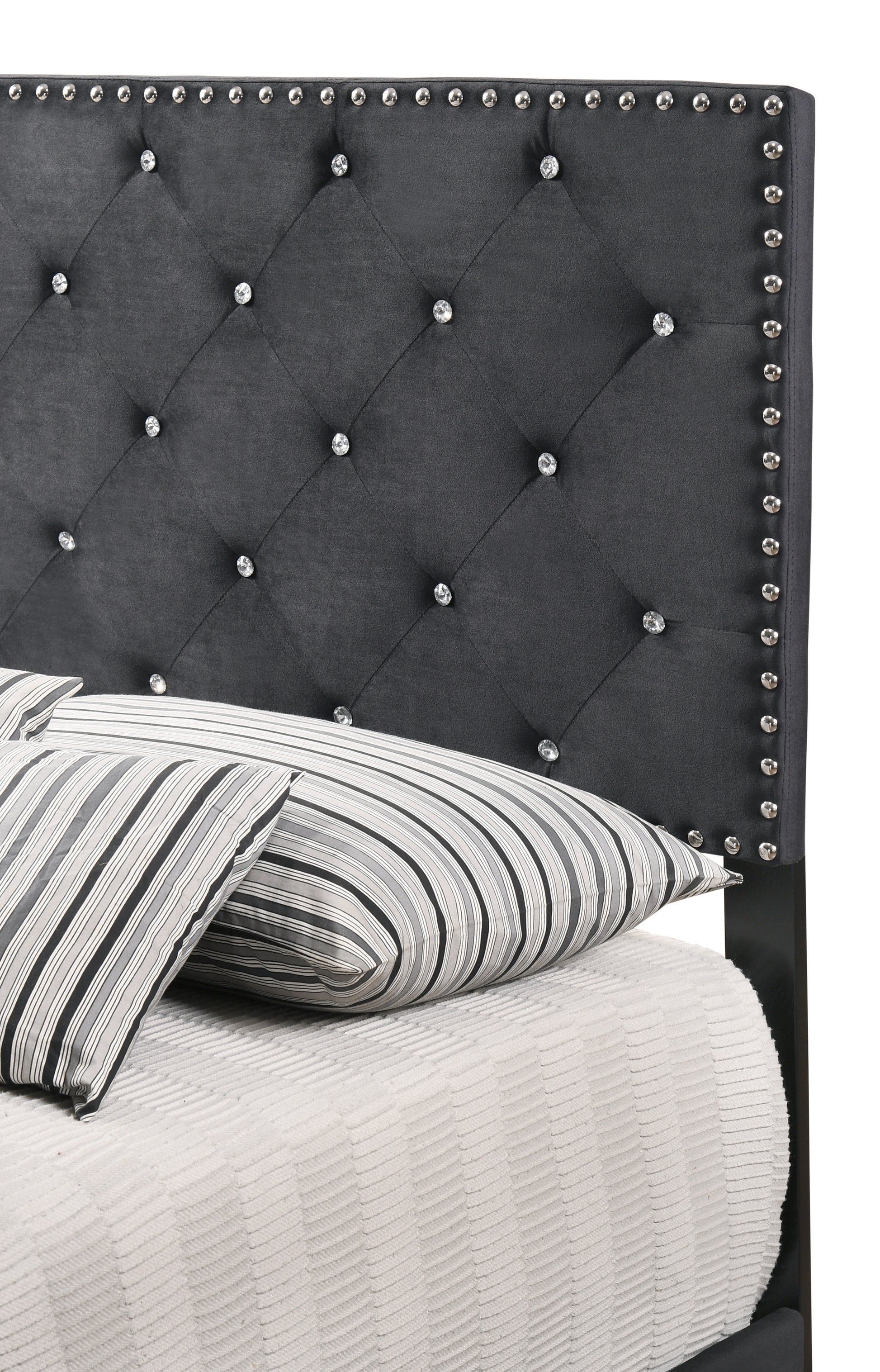 Chic Black Twin Bed For Every Space Black Foam Velvet