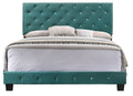 Stylish King Bed For Your Bedroom Green Foam Velvet