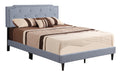 Deb G1123 Qb Up Queen Bed All In One Boxblue Box Spring Required Queen Blue Foam Fabric