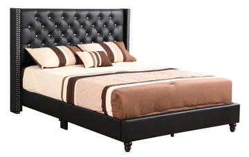 Julie G1919 Fb Up Full Upholstered Bedblack Black Foam Pu