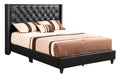 Julie G1919 Qb Up Queen Upholstered Bedblack Black Foam Pu