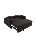 54 Inch Velvet Sofa Sofa Bed Dual Purpose Living Room Retractable Bed Black Sofa Black Velvet