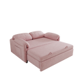 54 Inch Velvet Pink Sofa Sofa Bed Multi Purpose Living Room Retractable Bed Pink Velvet