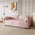 54 Inch Velvet Pink Sofa Sofa Bed Multi Purpose Living Room Retractable Bed Pink Velvet