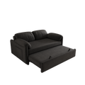 54 Inch Velvet Sofa Sofa Bed Dual Purpose Living Room Retractable Bed Black Sofa Black Velvet