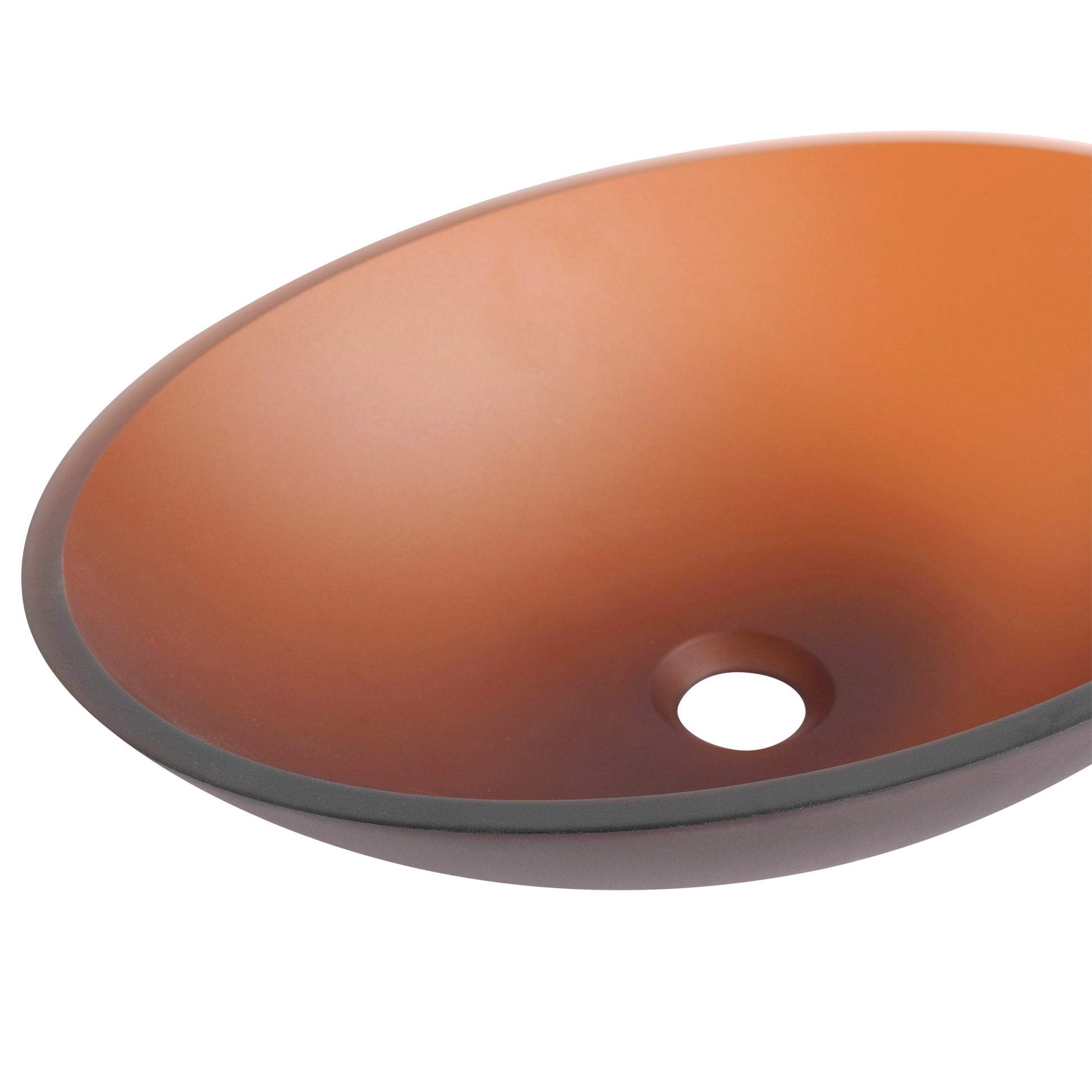 Tempered Glass Matte Bathroom Vessel Sink, Oval Bathroom Basin Tempered Glass Matt Tea Brown Bathroom Modern Glass