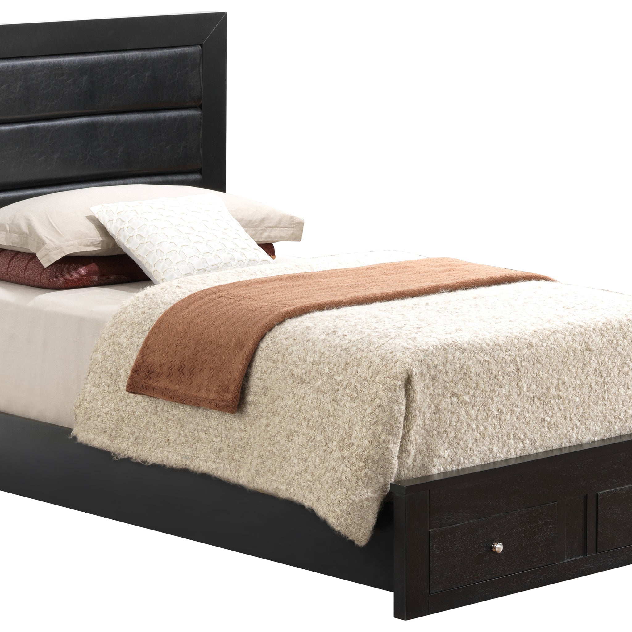 Burlington G2450C Tsb Twin Storage Bedblack Box Spring Not Required Twin Black Particle Board