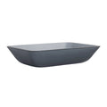 Tempered Glass Matte Bathroom Vessel Sink, Rectangle Bathroom Basin Tempered Glass Matt Gray Grey Bathroom Modern Glass