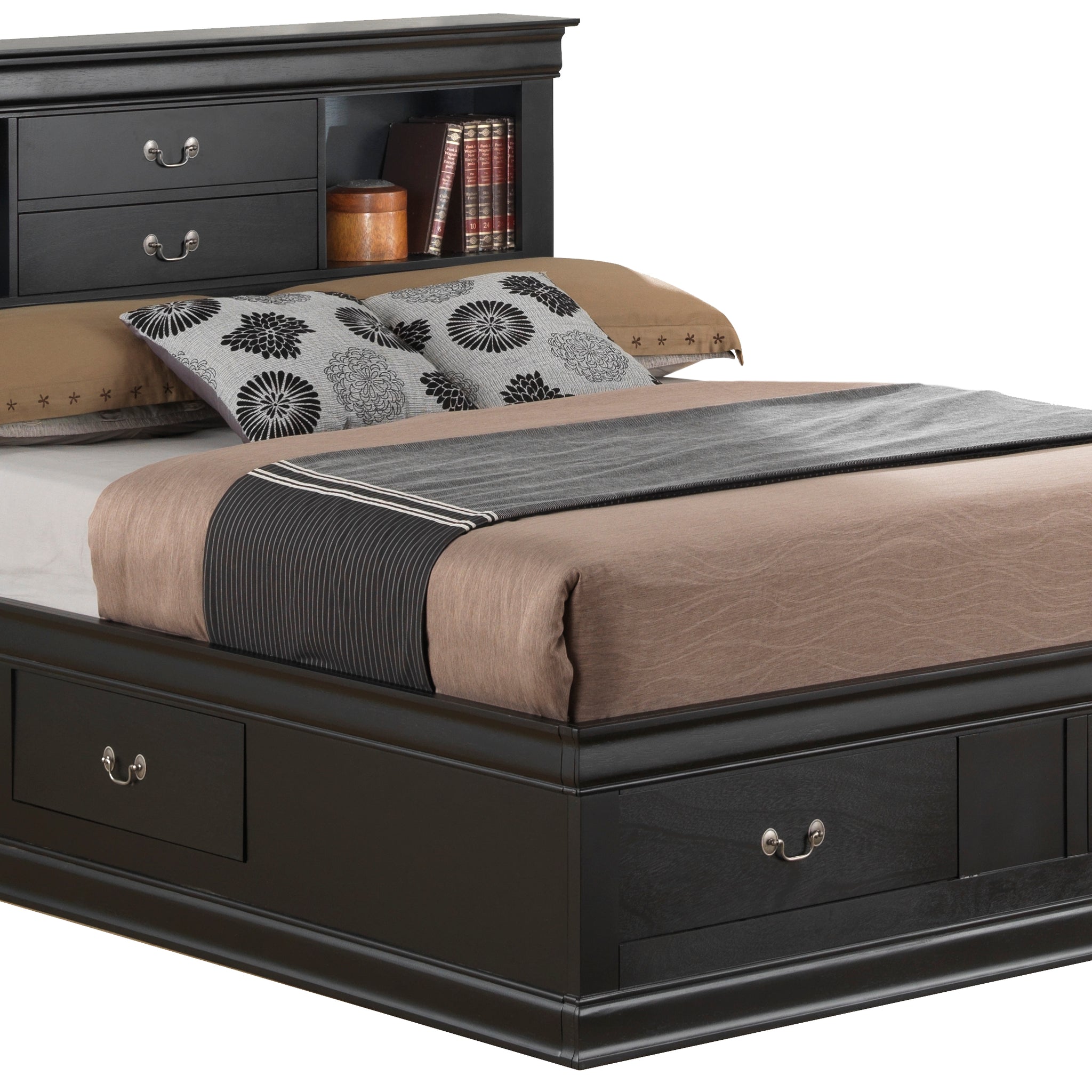 Louis Phillipe G3150B Fsb Full Storage Bedblack Black Particle Board