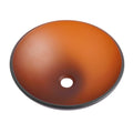 Tempered Glass Matte Bathroom Vessel Sink, Round Bathroom Basin Tempered Glass Matt Tea Brown Bathroom Modern Glass