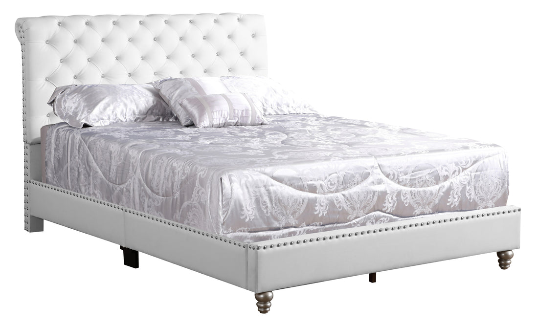Maxx G1938 Fb Up Tufted Upholstered Bedwhite White Foam Pu