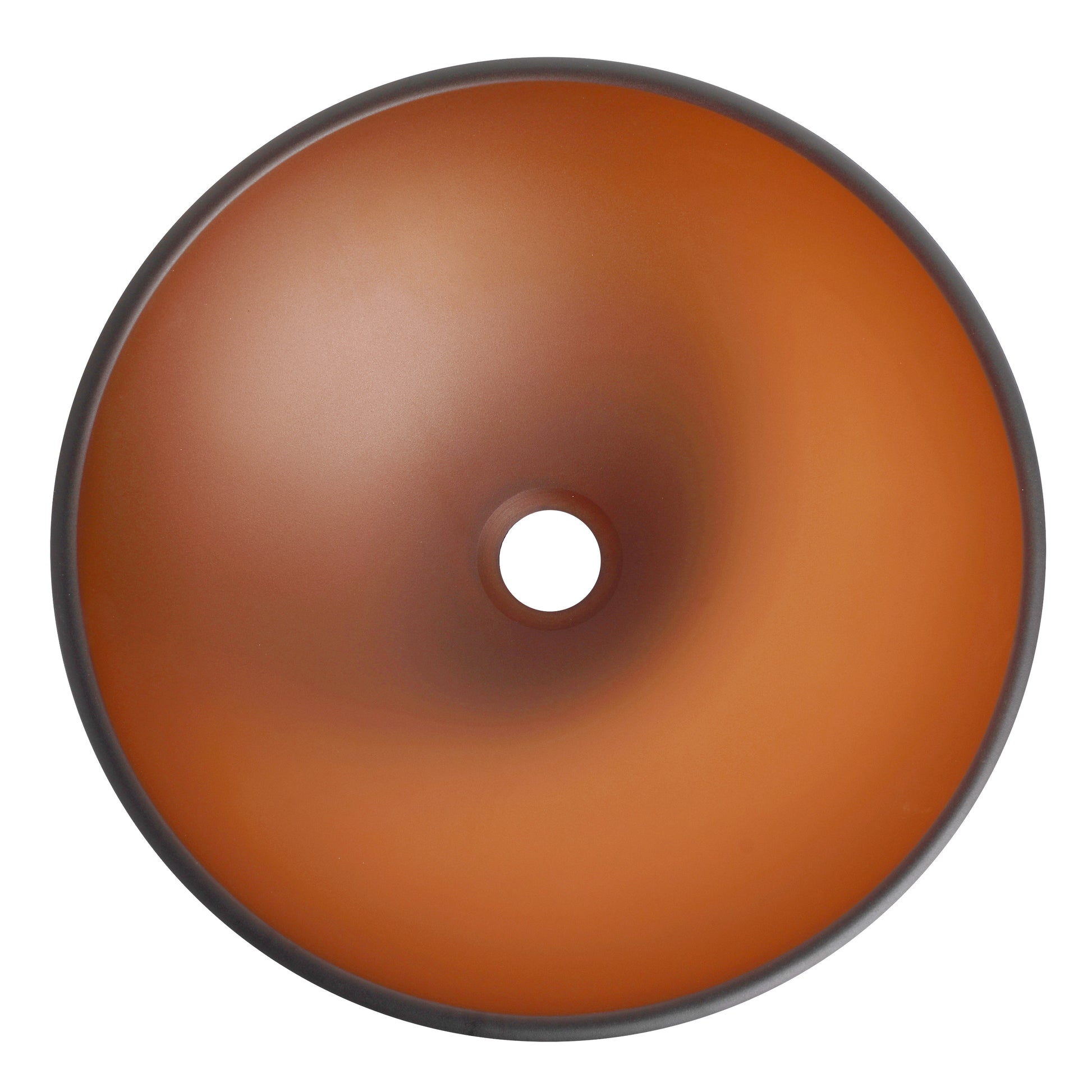 Tempered Glass Matte Bathroom Vessel Sink, Round Bathroom Basin Tempered Glass Matt Tea Brown Bathroom Modern Glass