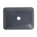 Tempered Glass Matte Bathroom Vessel Sink, Rectangle Bathroom Basin Tempered Glass Matt Gray Grey Bathroom Modern Glass