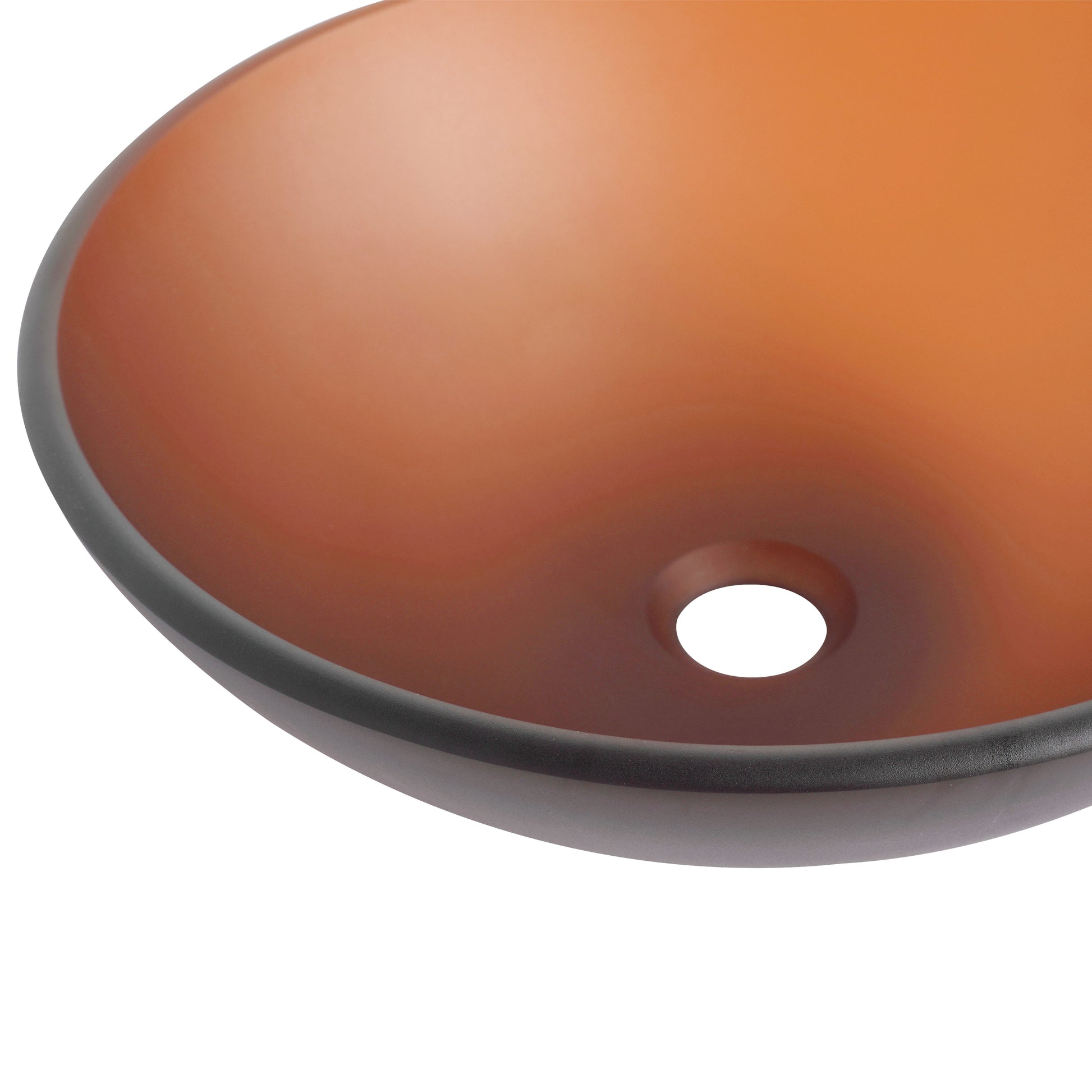 Tempered Glass Matte Bathroom Vessel Sink, Round Bathroom Basin Tempered Glass Matt Tea Brown Bathroom Modern Glass