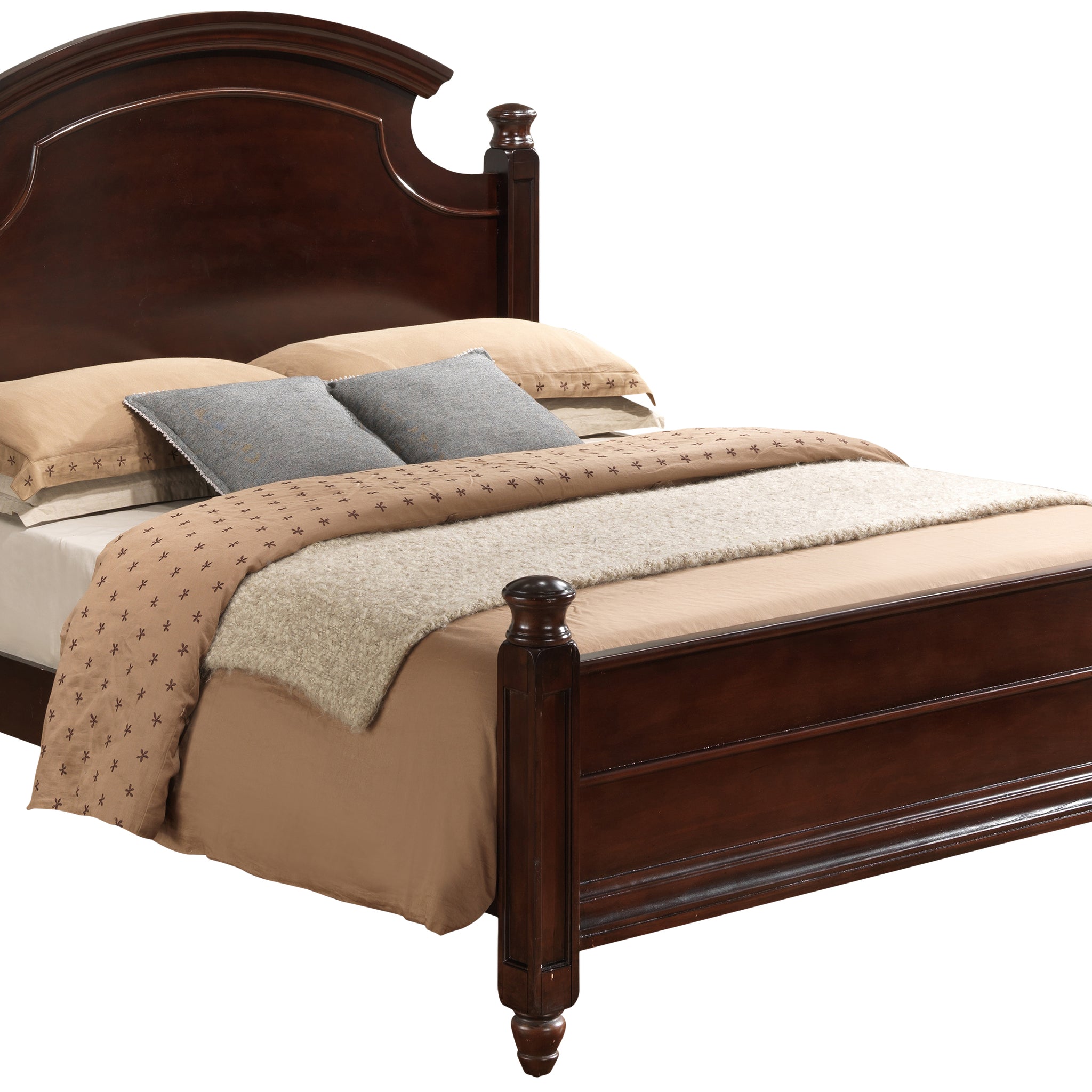 Summit G5950A Kb King Bed 3 Boxes Cappuccino Beige Particle Board