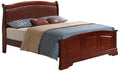 Elegant Cherry King Bed With Traditional Charm Cherry Particle Board