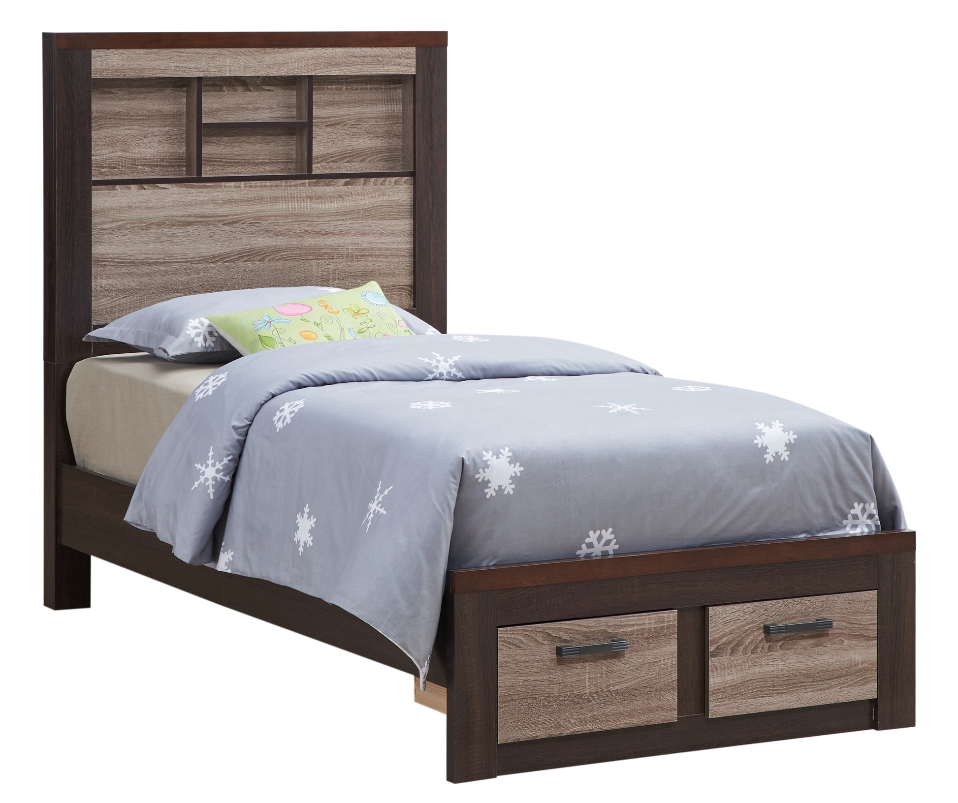 Magnolia G1400B Tb Twin Bedgray Brown Gray Mdf
