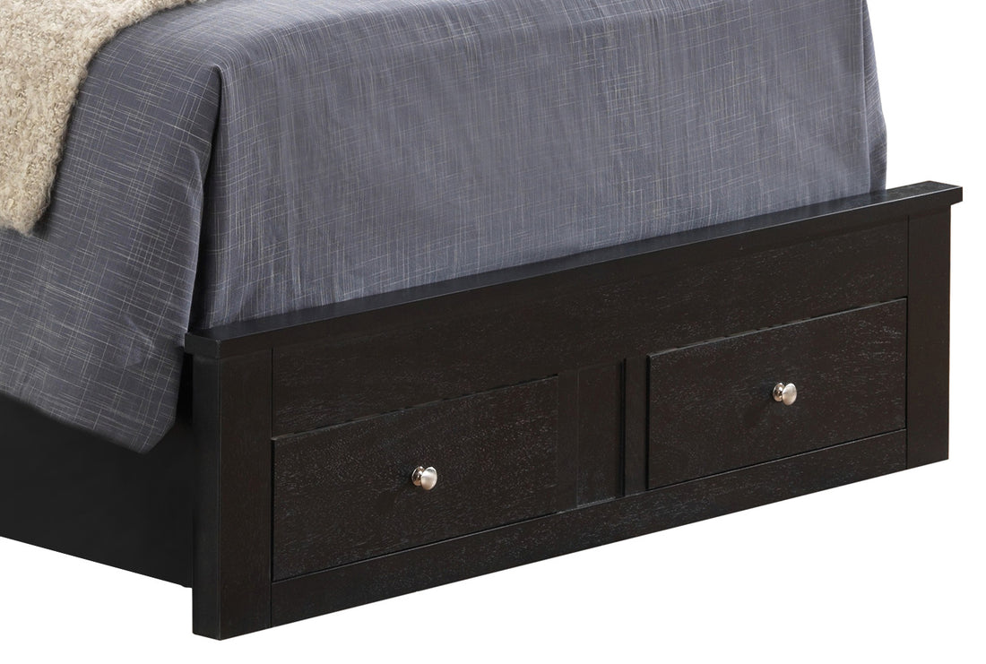Burlington G2450D Tsb2 Twin Storage Bedblack Box Spring Not Required Twin Black Particle Board