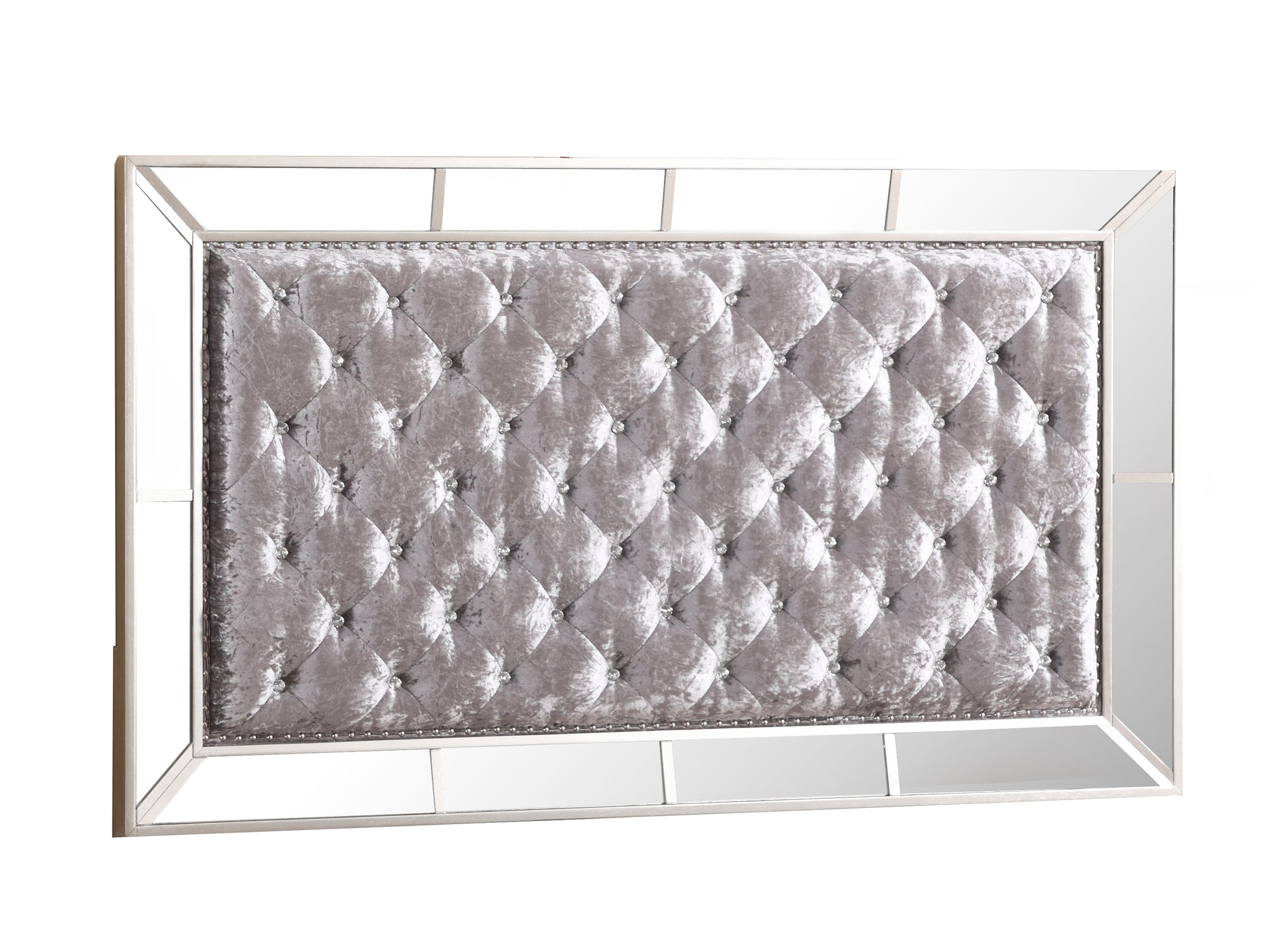 Stylish Contemporary Silver Champagne Bed Queen Champagne Solid Wood Mdf