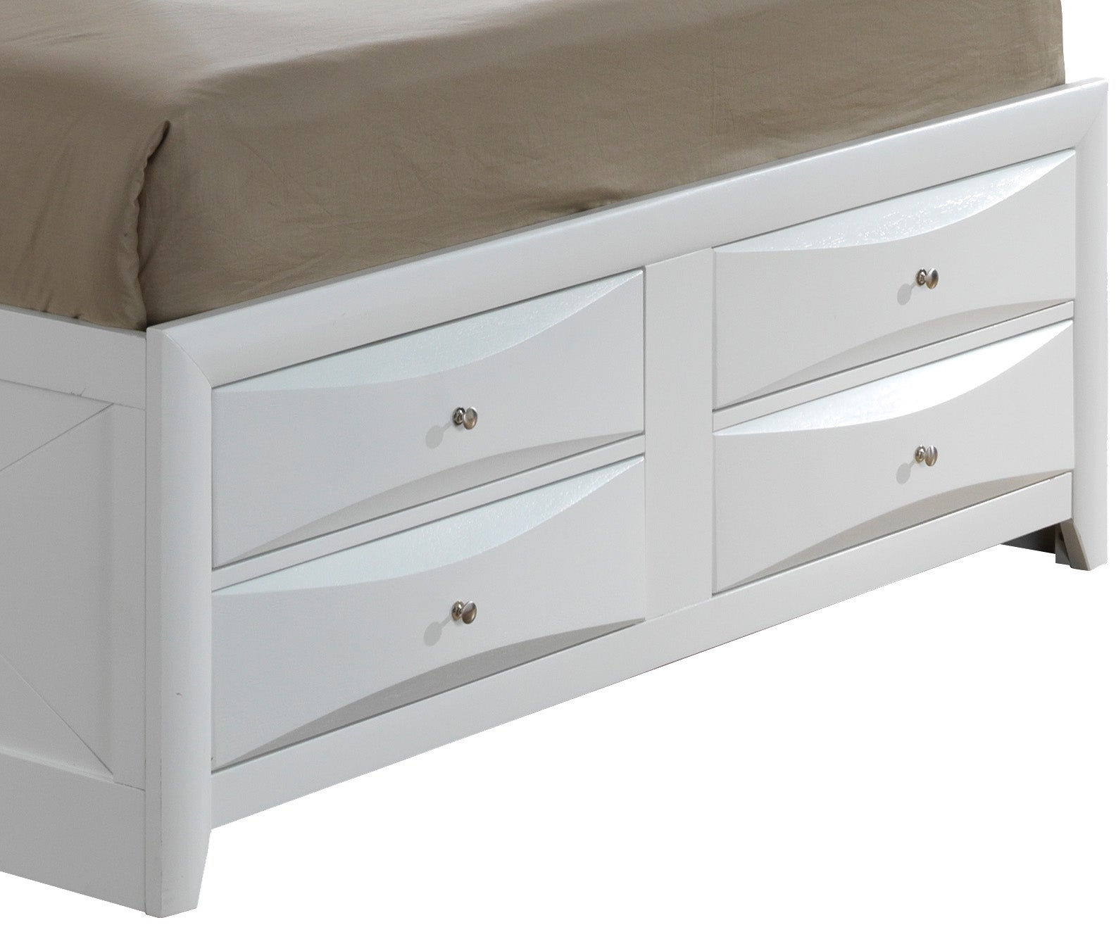 Marilla G1570G Ksb3 King Storage Bedwhite White Particle Board