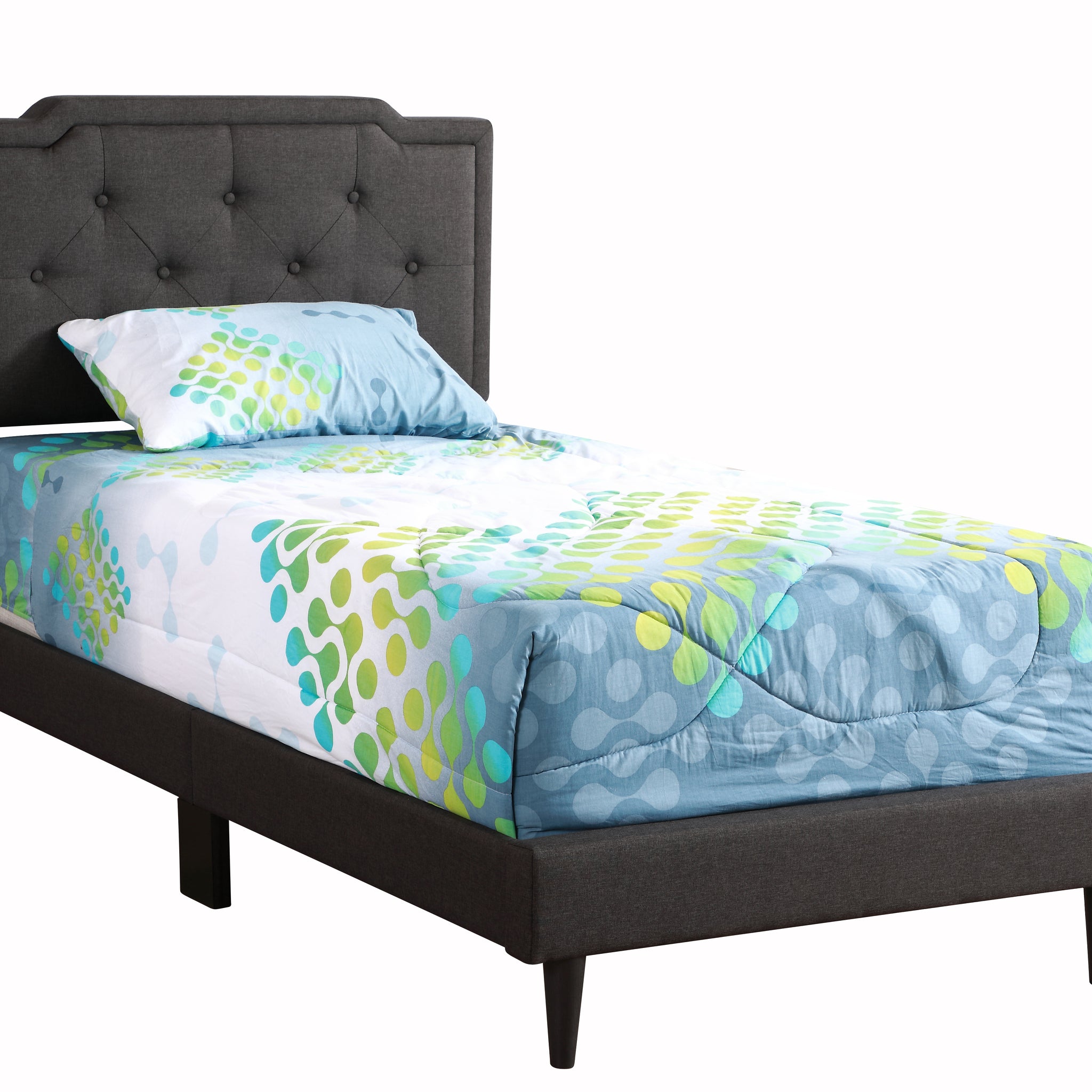 Deb G1106 Tb Up Twin Bed All In One Boxblack Black Foam Fabric