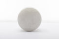 006 Soft Boucle Round Ottoman Footrest Stool,White White Boucle