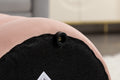 006 Soft Velvet Round Ottoman Footrest Stool,Pink Pink Velvet