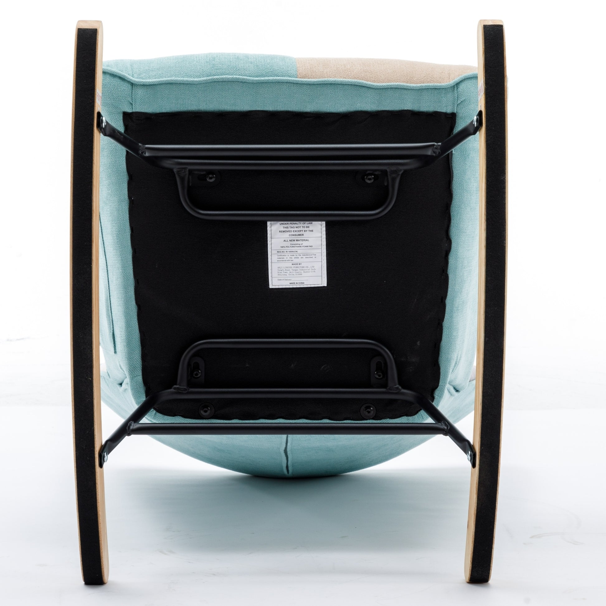 Modern Patchwork Accent Chair With Solid Wood Armrest And Feet, Mid Century Modern Accent Sofa, Fabric Sofa Chair For Living Room Bedroom Studio, Comfy Side Armchair For Bed Green Foam Cotton Linen