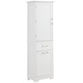 Tall Bathroom Storage Cabinet, Freestanding Storage Cabinet With Two Different Size Drawers And Adjustable Shelf, Mdf Board With Painted Finish, White Old Sku:Wf312730Aak White Mdf