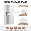 Tall Bathroom Storage Cabinet, Freestanding Storage Cabinet With Drawer And Adjustable Shelf, Mdf Board With Painted Finish, White Old Sku:Wf312727Aak White Mdf