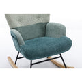 Modern Patchwork Accent Chair With Solid Wood Armrest And Feet, Mid Century Modern Accent Sofa, Fabric Sofa Chair For Living Room Bedroom Studio, Comfy Side Armchair For Bed, Green Dark Green Green Dark Green Foam Teddy