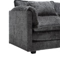Modern Large Boucle Fabric L Shape Sectional Sofa Gray Boucle 3 Seat