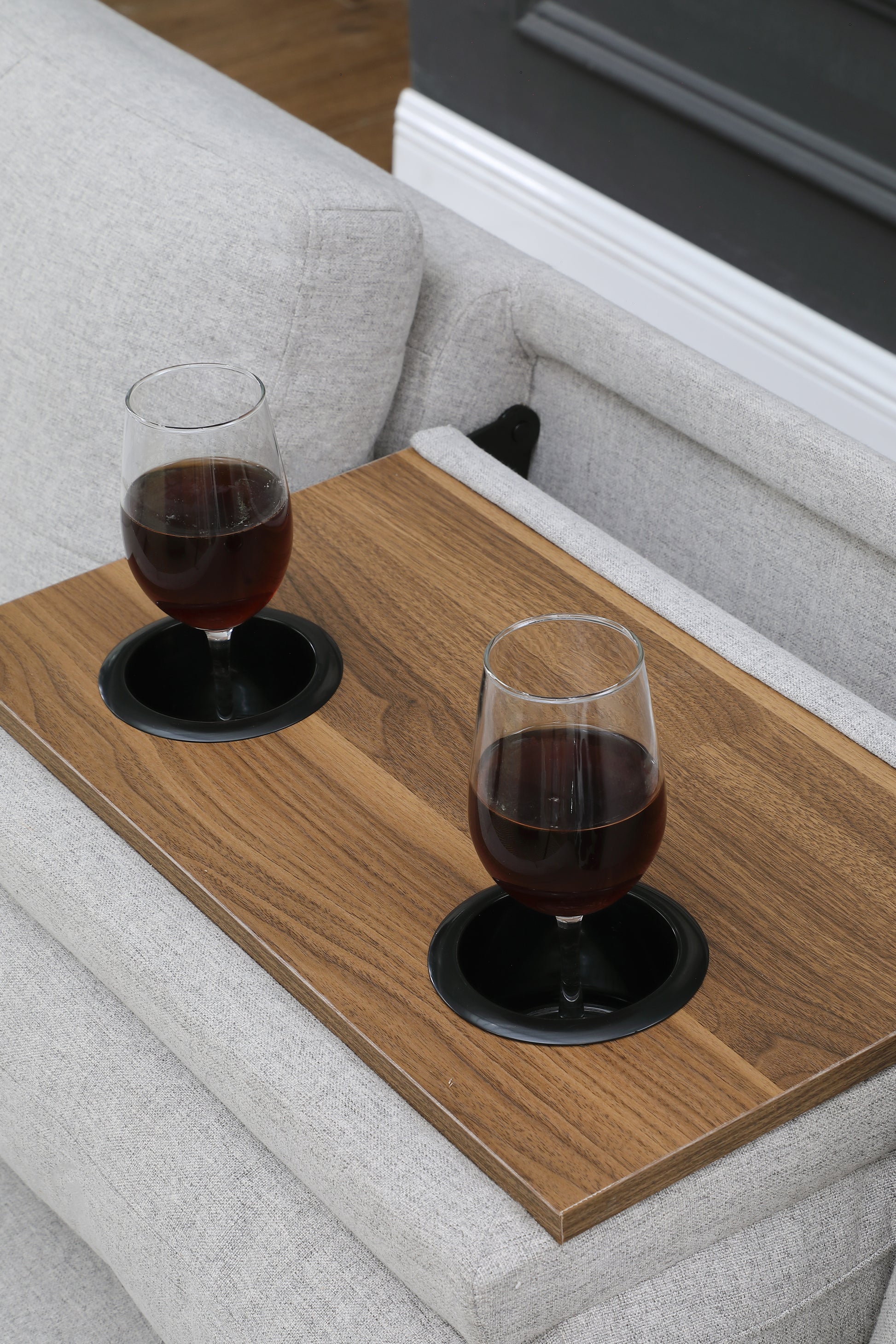 Alger 98" Wide Left Hand Facing Sofa & Chaise With Ottoman Light Gray Foam Linen