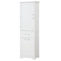 Tall Bathroom Storage Cabinet, Freestanding Storage Cabinet With Two Different Size Drawers And Adjustable Shelf, Mdf Board With Painted Finish, White Old Sku:Wf312730Aak White Mdf