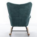 Modern Patchwork Accent Chair With Solid Wood Armrest And Feet, Mid Century Modern Accent Sofa, Fabric Sofa Chair For Living Room Bedroom Studio, Comfy Side Armchair For Bed, Green Dark Green Green Dark Green Foam Teddy