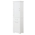 Tall Bathroom Storage Cabinet, Freestanding Storage Cabinet With Two Different Size Drawers And Adjustable Shelf, Mdf Board With Painted Finish, White Old Sku:Wf312730Aak White Mdf