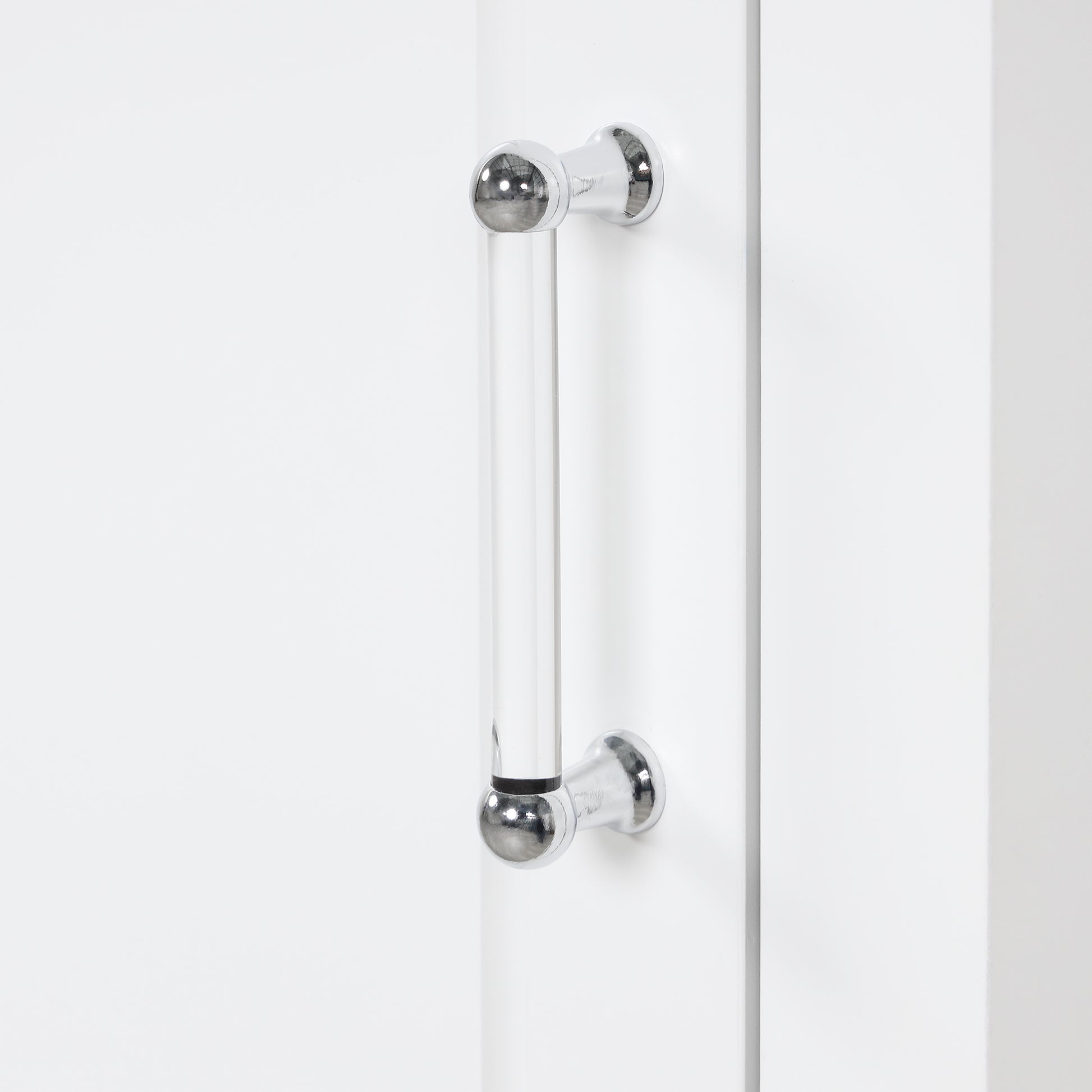 Tall Bathroom Storage Cabinet, Freestanding Storage Cabinet With Two Different Size Drawers And Adjustable Shelf, Mdf Board With Painted Finish, White Old Sku:Wf312730Aak White Mdf