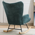 Modern Patchwork Accent Chair With Solid Wood Armrest And Feet, Mid Century Modern Accent Sofa, Fabric Sofa Chair For Living Room Bedroom Studio, Comfy Side Armchair For Bed, Green Dark Green Green Dark Green Foam Teddy