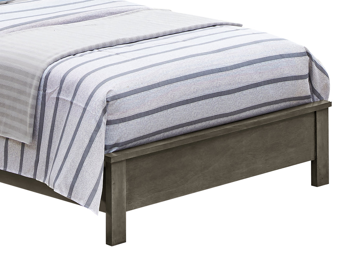 Tranquil Gray Transitional Bed For Comfort Box Spring Required Twin Gray Particle Board