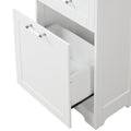 Tall Bathroom Storage Cabinet, Freestanding Storage Cabinet With Two Different Size Drawers And Adjustable Shelf, Mdf Board With Painted Finish, White Old Sku:Wf312730Aak White Mdf