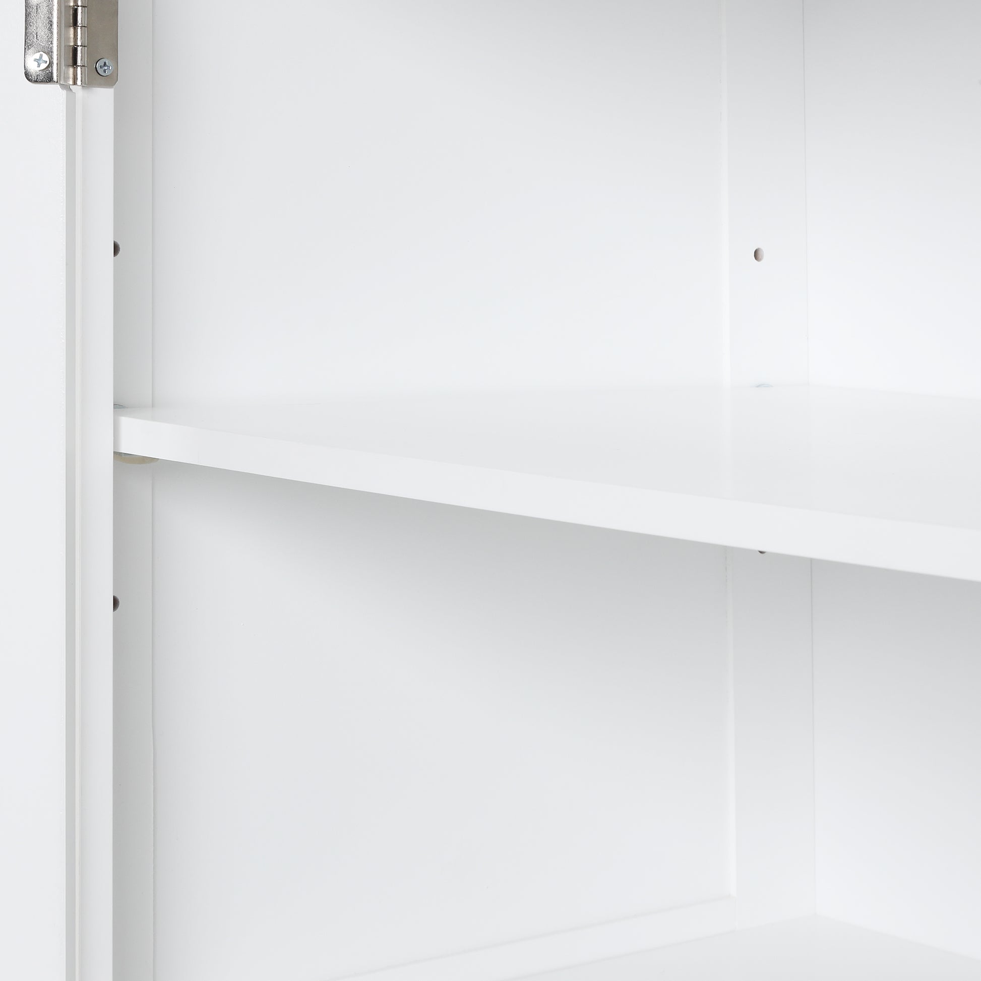 Tall Bathroom Storage Cabinet, Freestanding Storage Cabinet With Two Different Size Drawers And Adjustable Shelf, Mdf Board With Painted Finish, White Old Sku:Wf312730Aak White Mdf