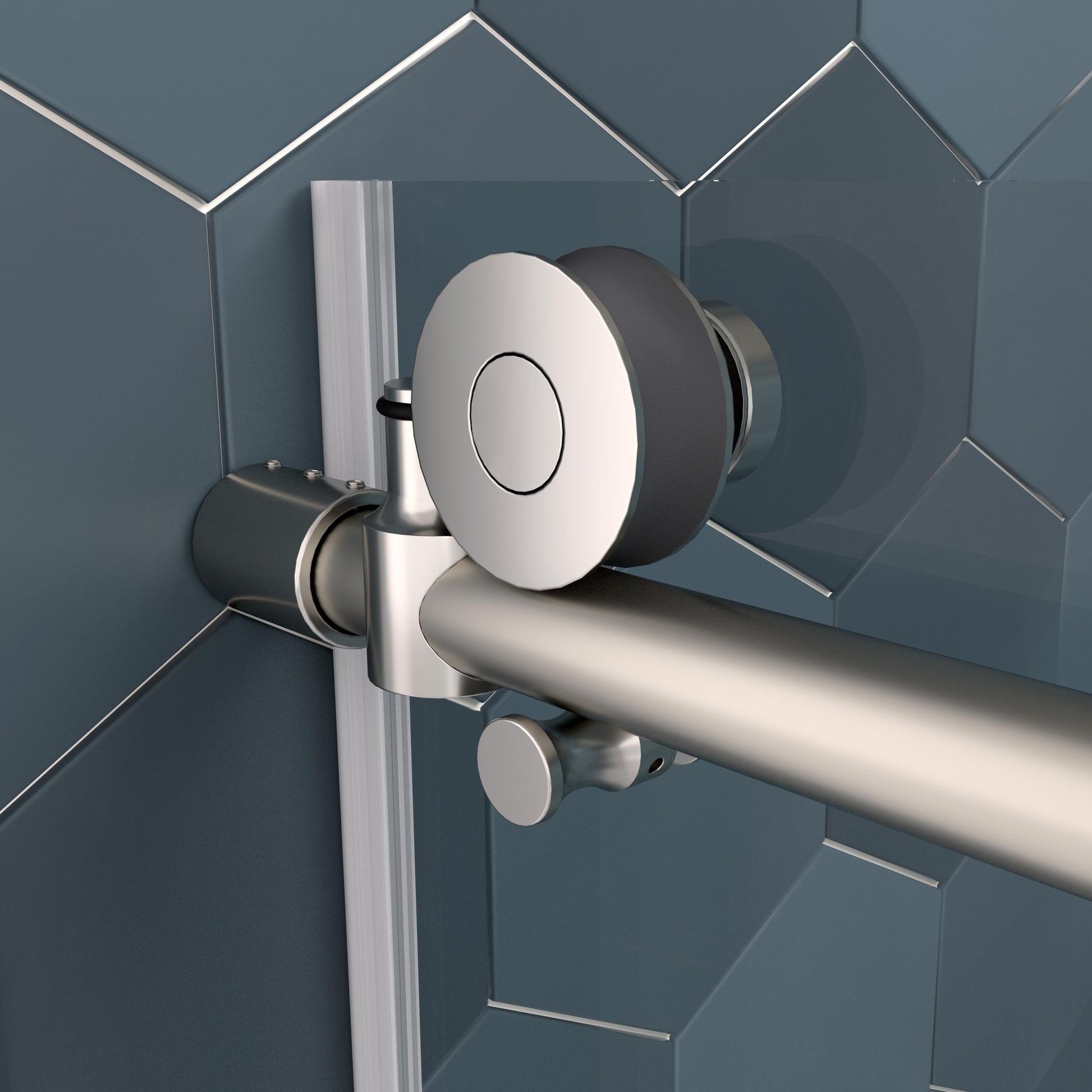 Glass Shower Door, Sliding Door, With 5 16" Tempered Glass And Polished Chrome Finish Chrome Bathroom Stainless Steel