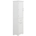 Tall Bathroom Storage Cabinet, Freestanding Storage Cabinet With Two Different Size Drawers And Adjustable Shelf, Mdf Board With Painted Finish, White Old Sku:Wf312730Aak White Mdf