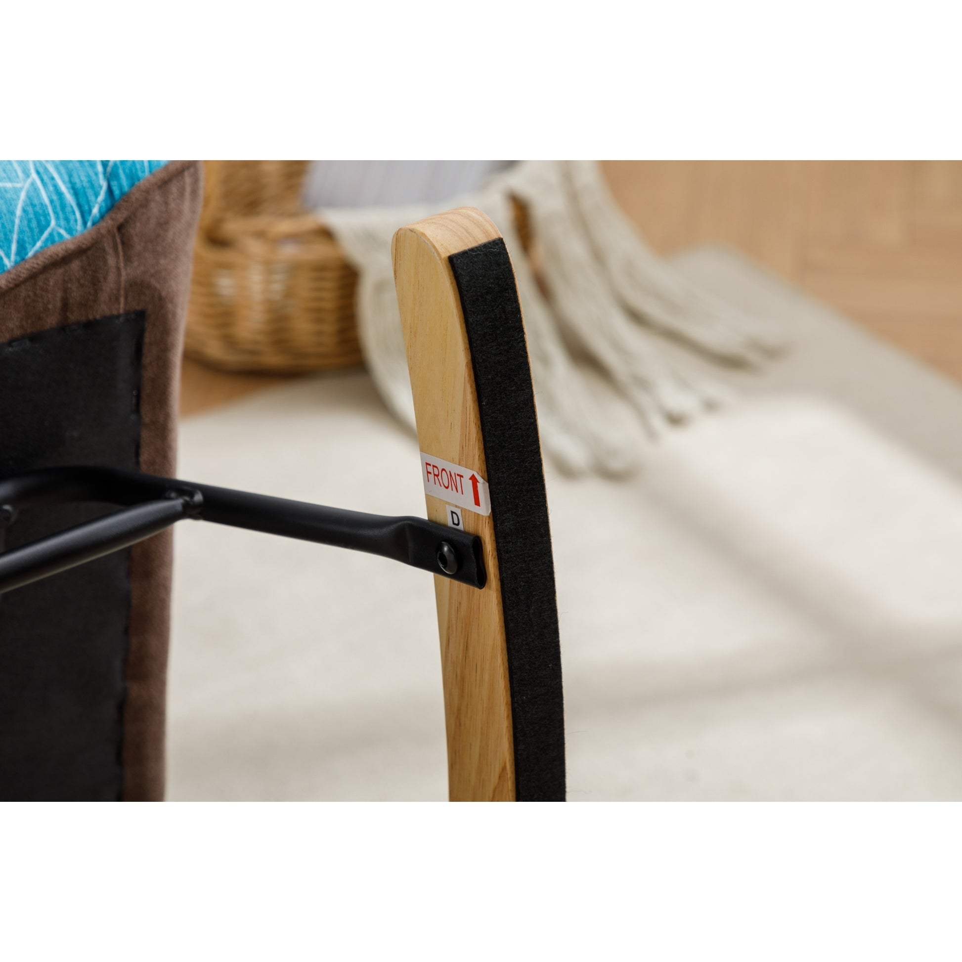 Modern Patchwork Accent Chair With Solid Wood Armrest And Feet, Mid Century Modern Accent Sofa, Fabric Sofa Chair For Living Room Bedroom Studio, Comfy Side Armchair For Bed Blue Antique Blue Foam Cotton Linen