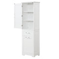 Tall Bathroom Storage Cabinet, Freestanding Storage Cabinet With Two Different Size Drawers And Adjustable Shelf, Mdf Board With Painted Finish, White Old Sku:Wf312730Aak White Mdf