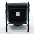 Modern Patchwork Accent Chair With Solid Wood Armrest And Feet, Mid Century Modern Accent Sofa, Fabric Sofa Chair For Living Room Bedroom Studio, Comfy Side Armchair For Bed, Green Dark Green Green Dark Green Foam Teddy