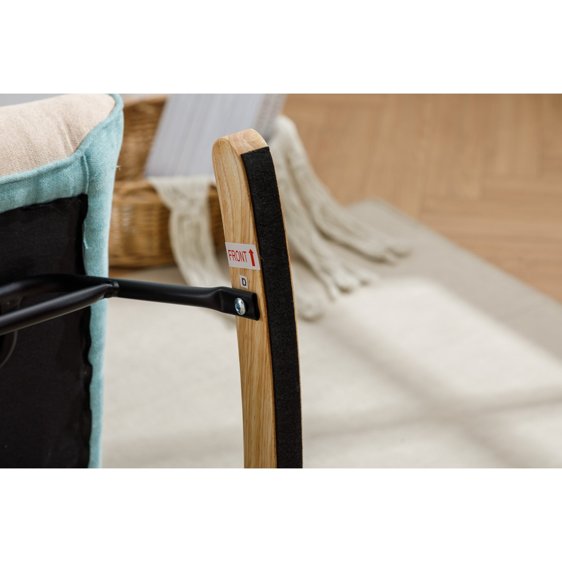 Modern Patchwork Accent Chair With Solid Wood Armrest And Feet, Mid Century Modern Accent Sofa, Fabric Sofa Chair For Living Room Bedroom Studio, Comfy Side Armchair For Bed Green Foam Cotton Linen