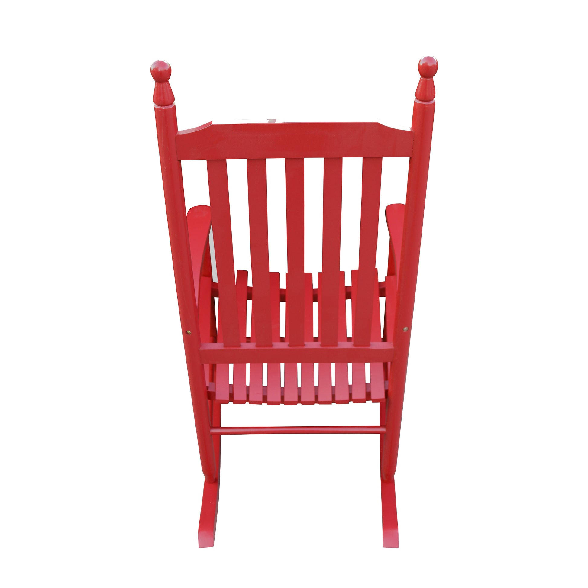 Wooden Porch Rocker Chair Rose Red Rose Red Solid Wood