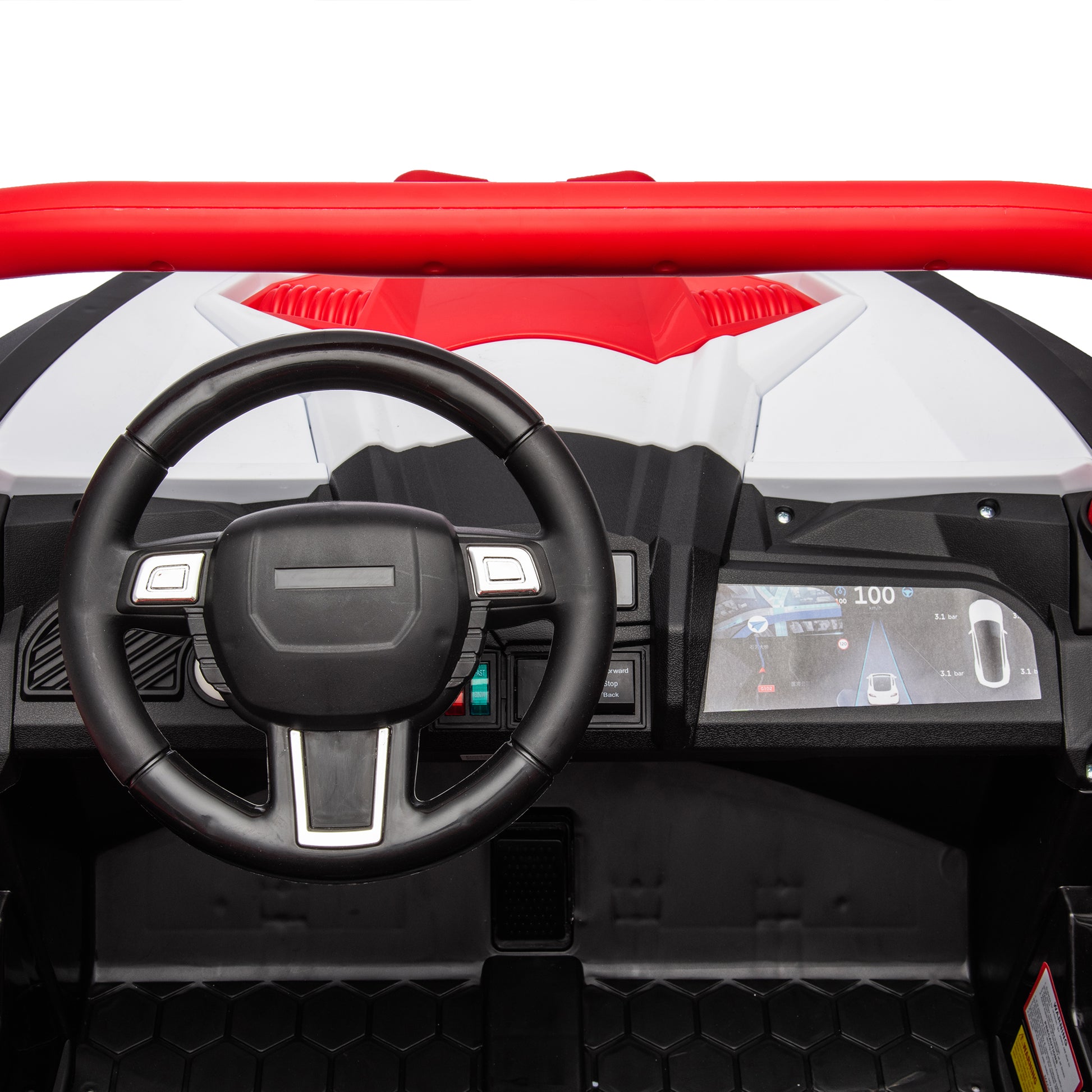 24V Ride On Xxl Utv Car For Kid,2Seater With Two Safety Belts, Side By Side 4X4 Ride On Off Road Truck With Parent Remote Control, Battery Powered Electric Car W High Low Speed, Two Safety Belts. Red Polyethylene