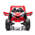 24V Ride On Xxl Utv Car For Kid,2Seater With Two Safety Belts, Side By Side 4X4 Ride On Off Road Truck With Parent Remote Control, Battery Powered Electric Car W High Low Speed, Two Safety Belts. Red Polyethylene